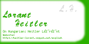 lorant heitler business card